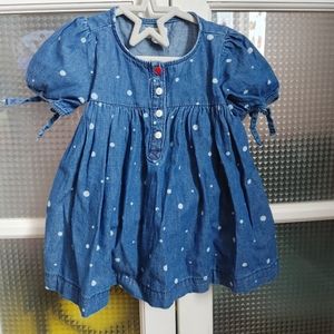 2/$35 - Gymboree Baby Denim Dress with Polka Dots